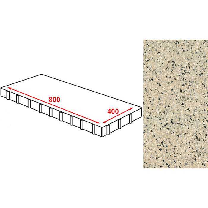 Плита тротуарная Готика Granite FERRO, Жельтау, 800x400x80 мм