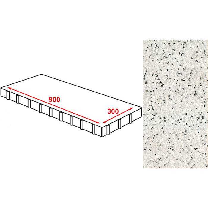 Плита тротуарная Готика Granite FERRO, Покостовский, 900x300x80 мм